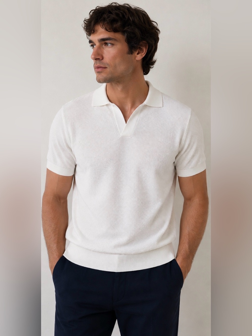 Brooks Brothers Cream Polo Shirt